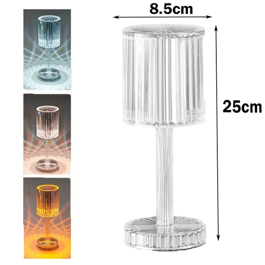 LED Night Light Crystal Lamp Projection Night Light USB Charging Touch Color Changing Room Decoration Atmosphere Table Lamp