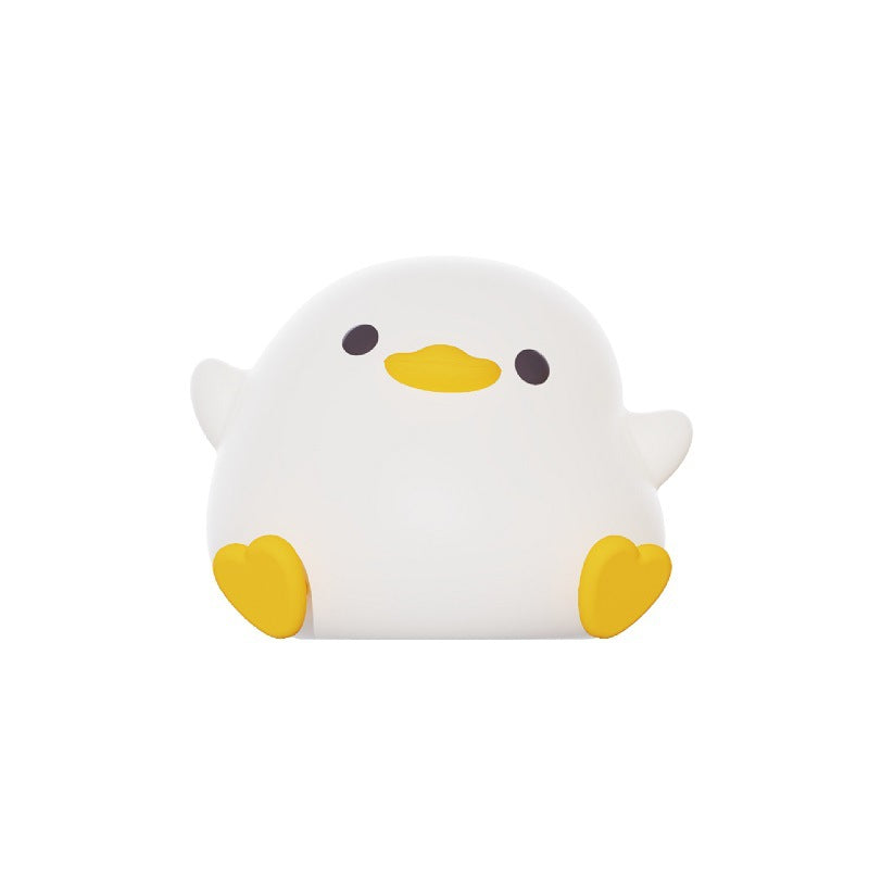 Doudou Duck Silicone Alarm Lamp Ambience Light Bedroom Bedside Lamp Usb Charging with Sleeping Night Light