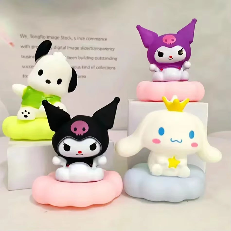 Anime Sanrio Hello Kitty Kuromi Cinnamoroll Melody Night Light Glowing Children Toy Bedside Lamp Kawaii Cute Kids Birthday Gift