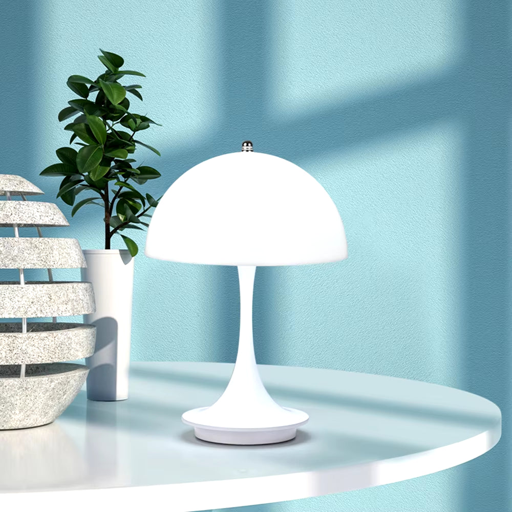 Mushroom Small Table Lamp Dimmable Rechargeable Table Lamp Bedroom Bedside Decorative Night Light