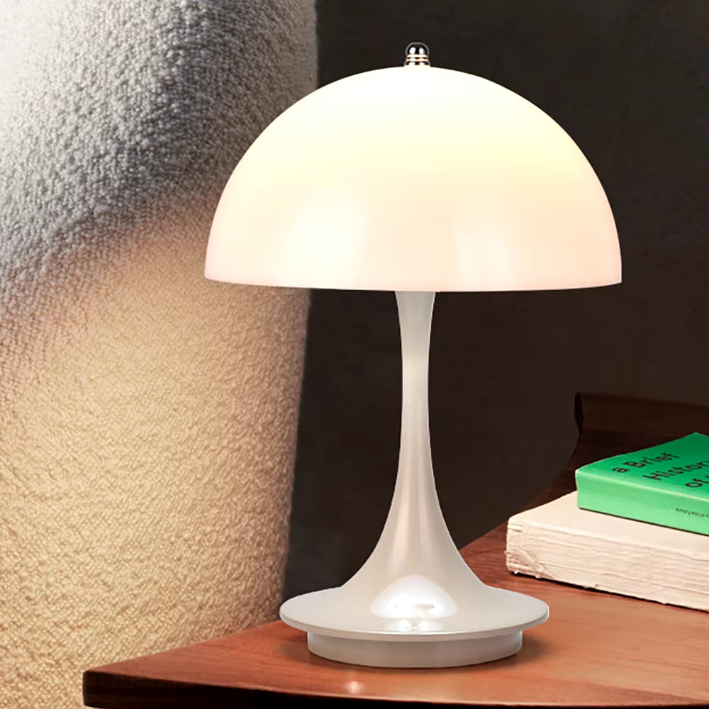 Mushroom Small Table Lamp Dimmable Rechargeable Table Lamp Bedroom Bedside Decorative Night Light