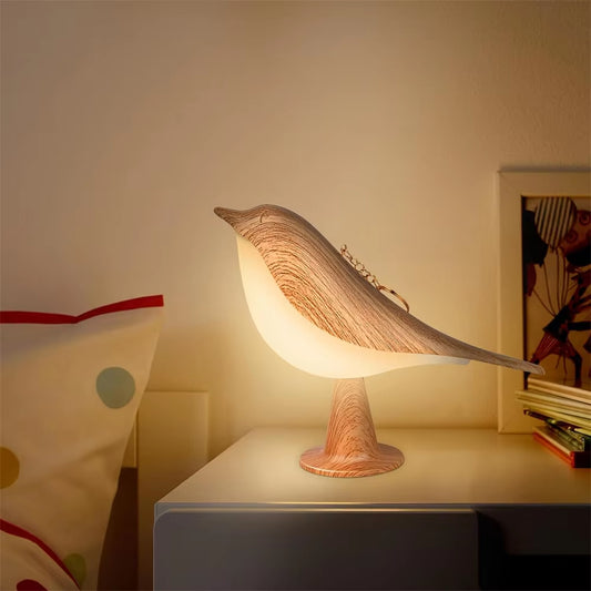 1Pc LED Touch-Control Bird Lamp - Art Deco, 3-Levels Dimmable, Usb-Cordless with Rechargeable Battery, Versatile for All Rooms