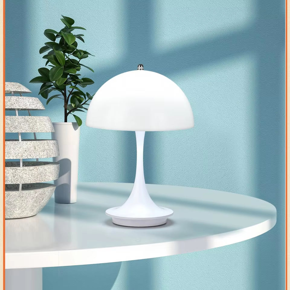 Mushroom Small Table Lamp Dimmable Rechargeable Table Lamp Bedroom Bedside Decorative Night Light