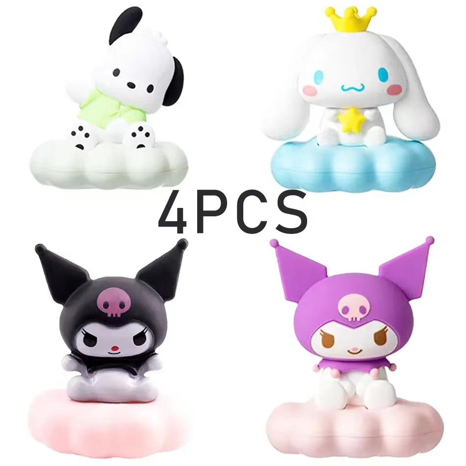 Anime Sanrio Hello Kitty Kuromi Cinnamoroll Melody Night Light Glowing Children Toy Bedside Lamp Kawaii Cute Kids Birthday Gift