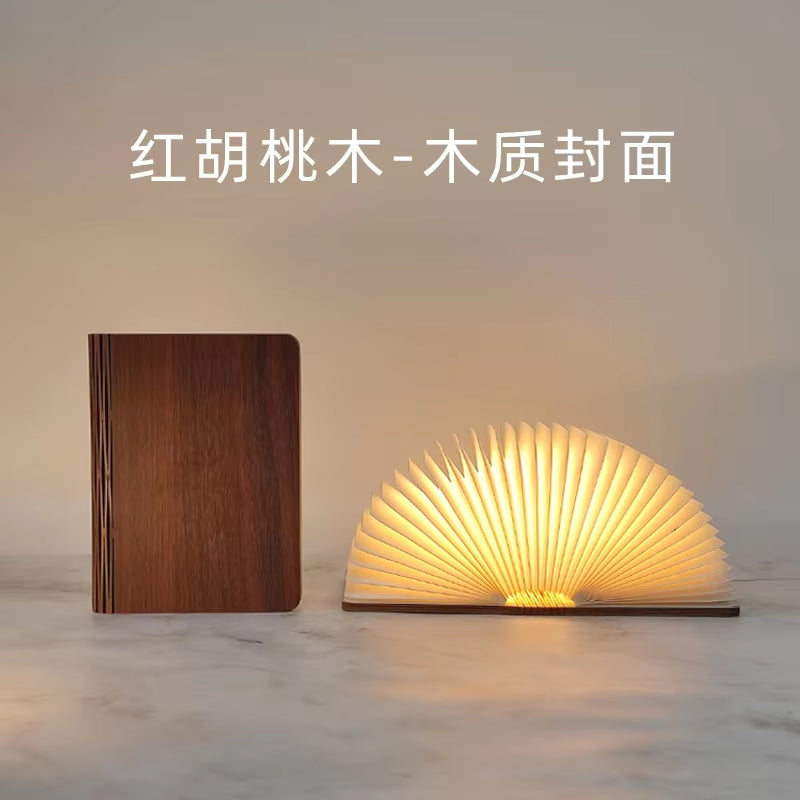 Book Club Table Lamp Folding Creative Book Page Bedroom Book Lamps Ambience Lamp Night Light Rechargeable Bedside Lamp Glowing