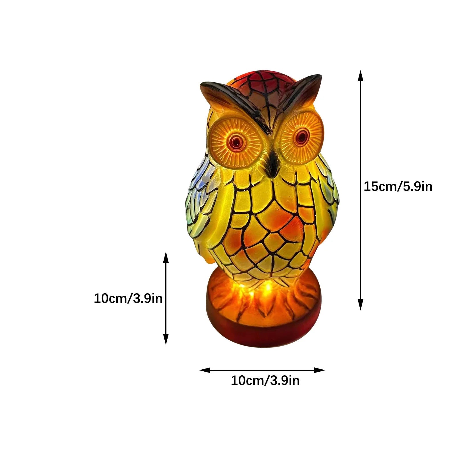 Owl Table Lamp Stained Glass Owl Table Lamp Series for Bedroom Animal Lovers Home Decoration,Animal Bedside Lamp with Night Light